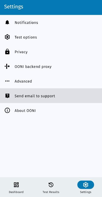 Send email to support